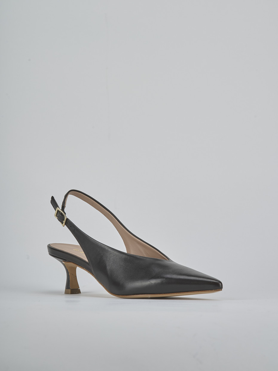 Décolleté e slingback tacco 5cm pelle testa