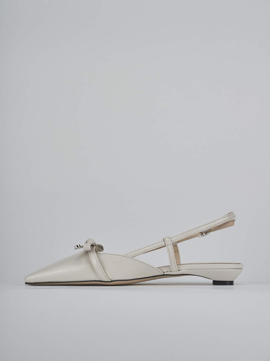 Ballerine tacco 2cm vernice beige