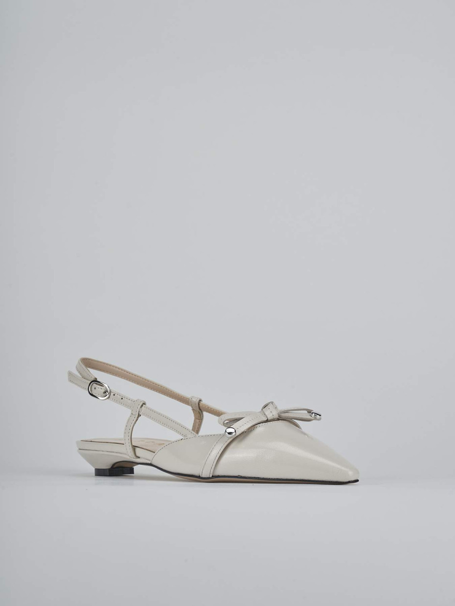 Ballerine tacco 2cm vernice beige