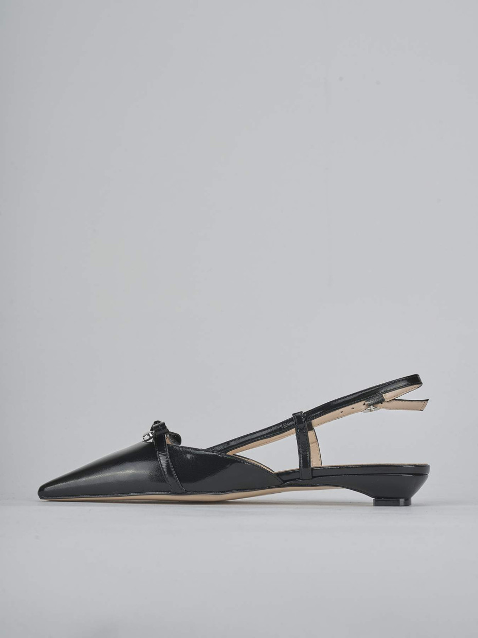 Ballerine tacco 2cm vernice nero