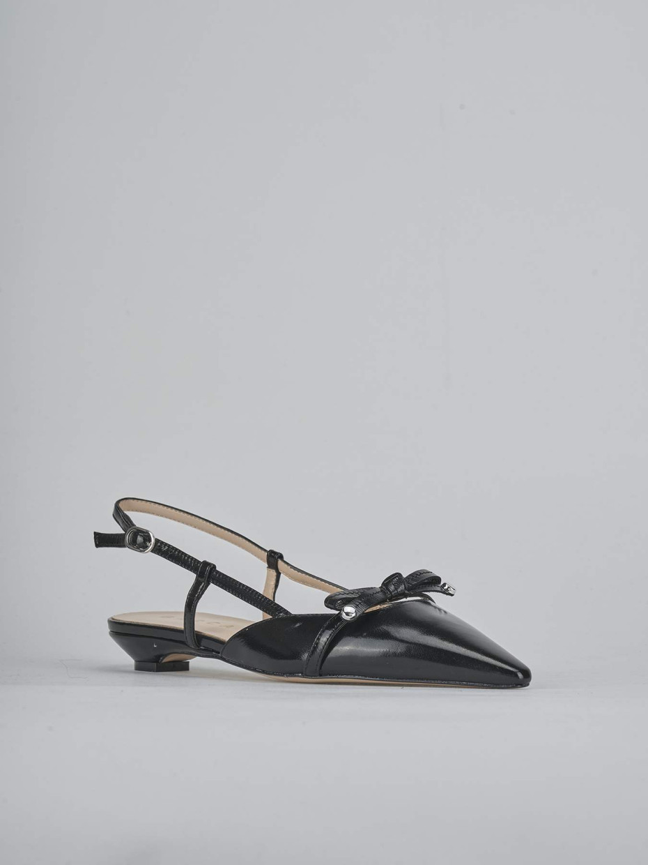 Ballerine tacco 2cm vernice nero
