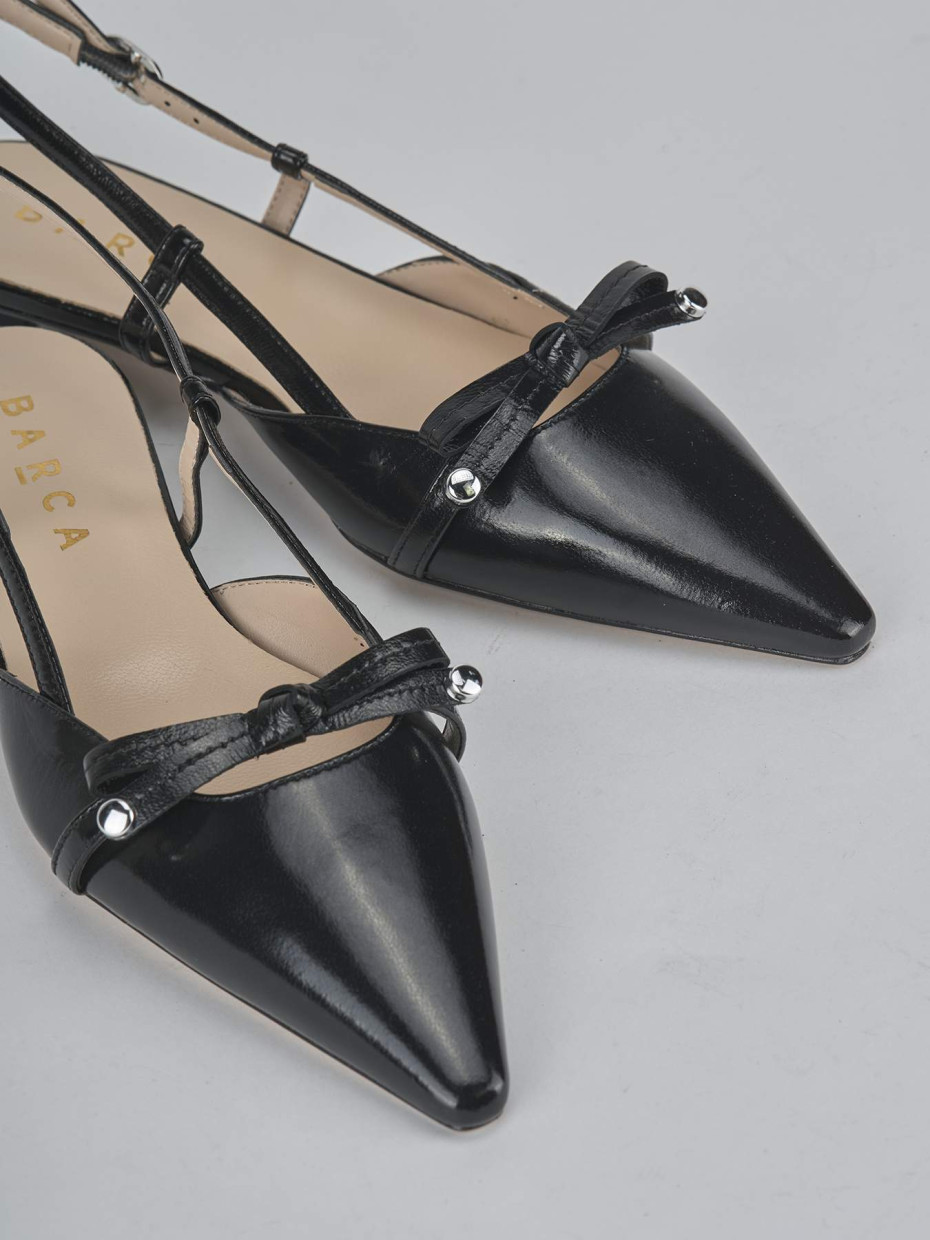 Ballerine tacco 2cm vernice nero