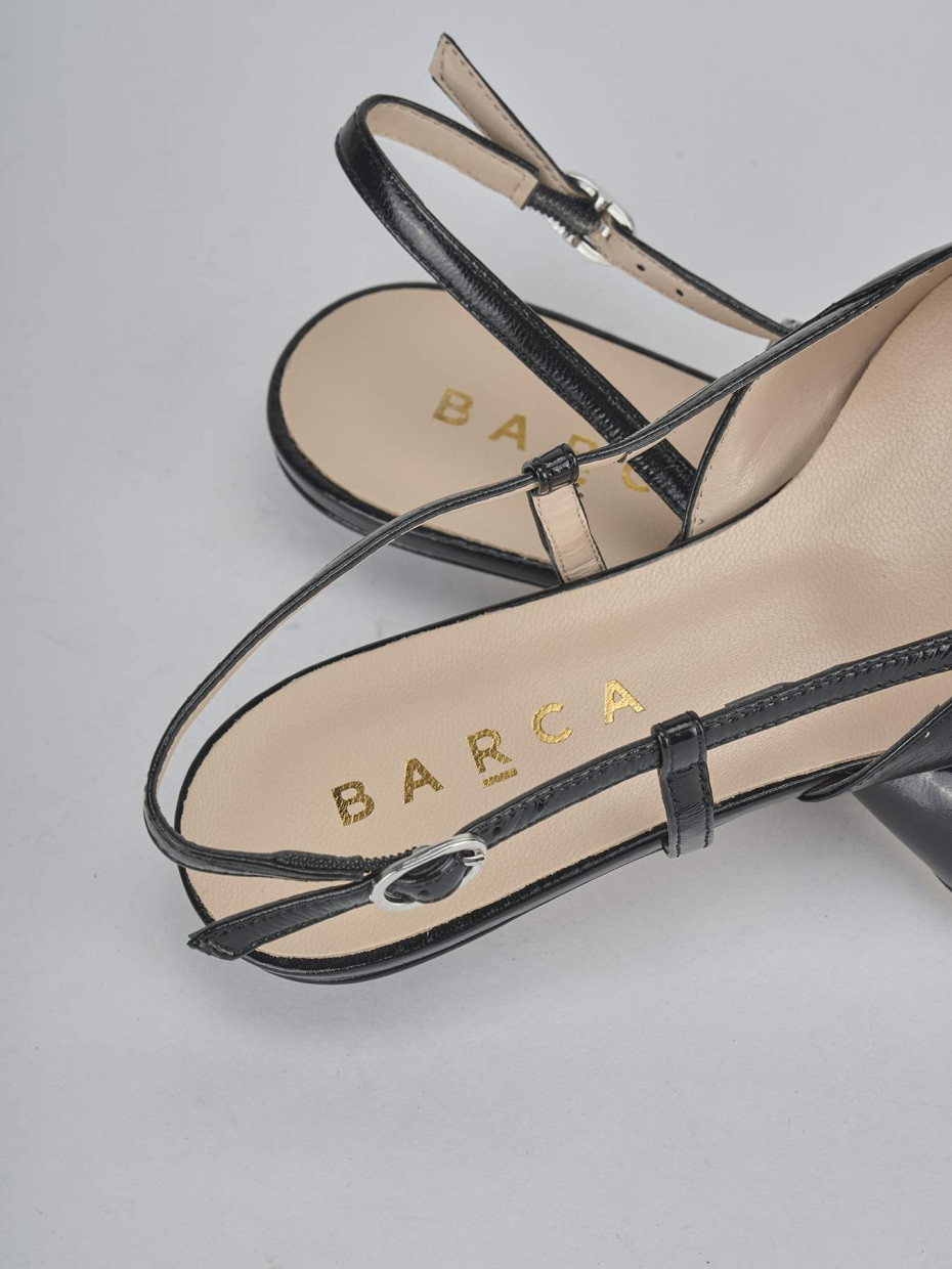 Ballerine tacco 2cm vernice nero