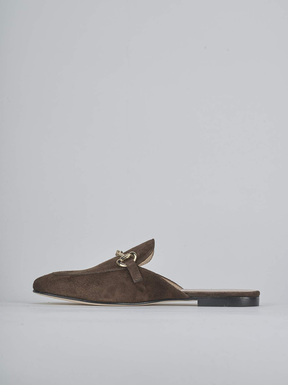 Sabot tacco 1cm camoscio testa