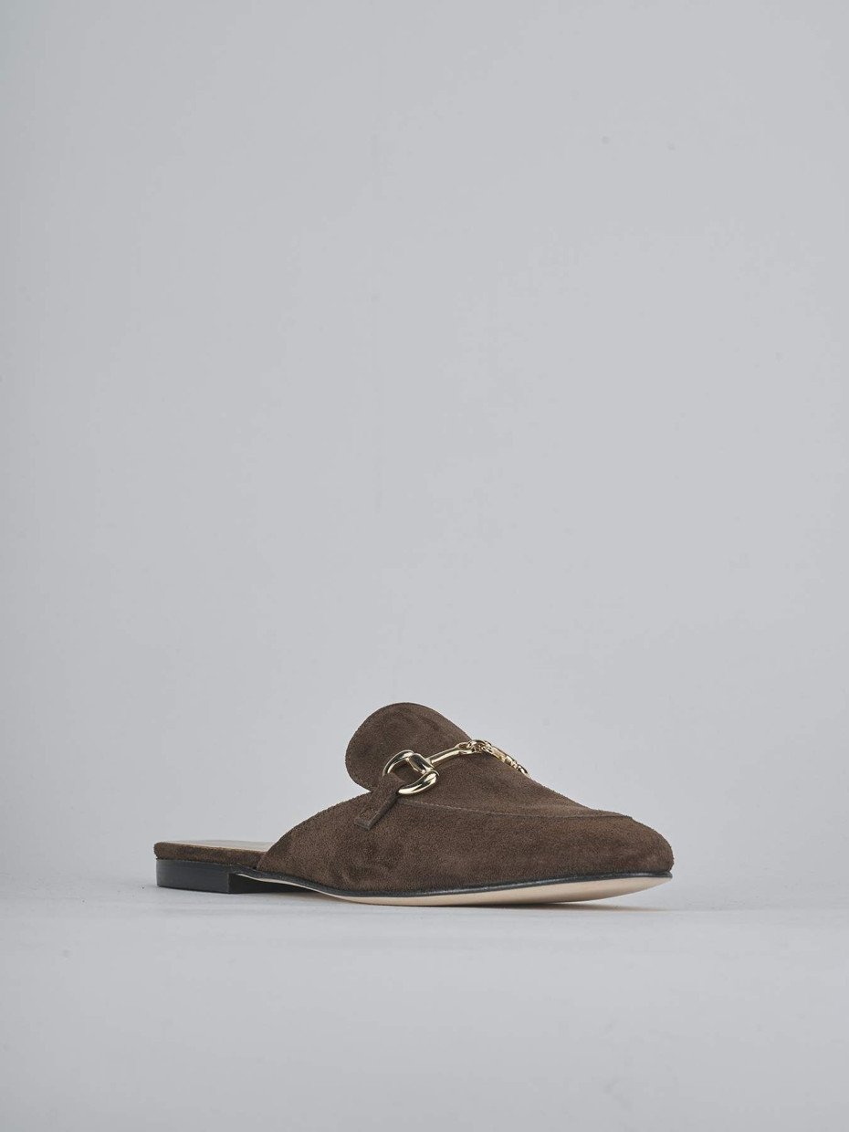Sabot tacco 1cm camoscio testa