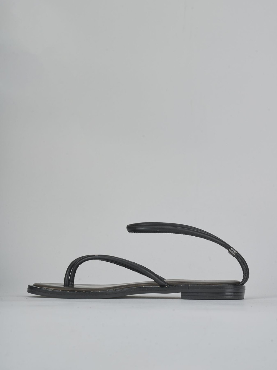 Sandali tacco 1cm pelle nero