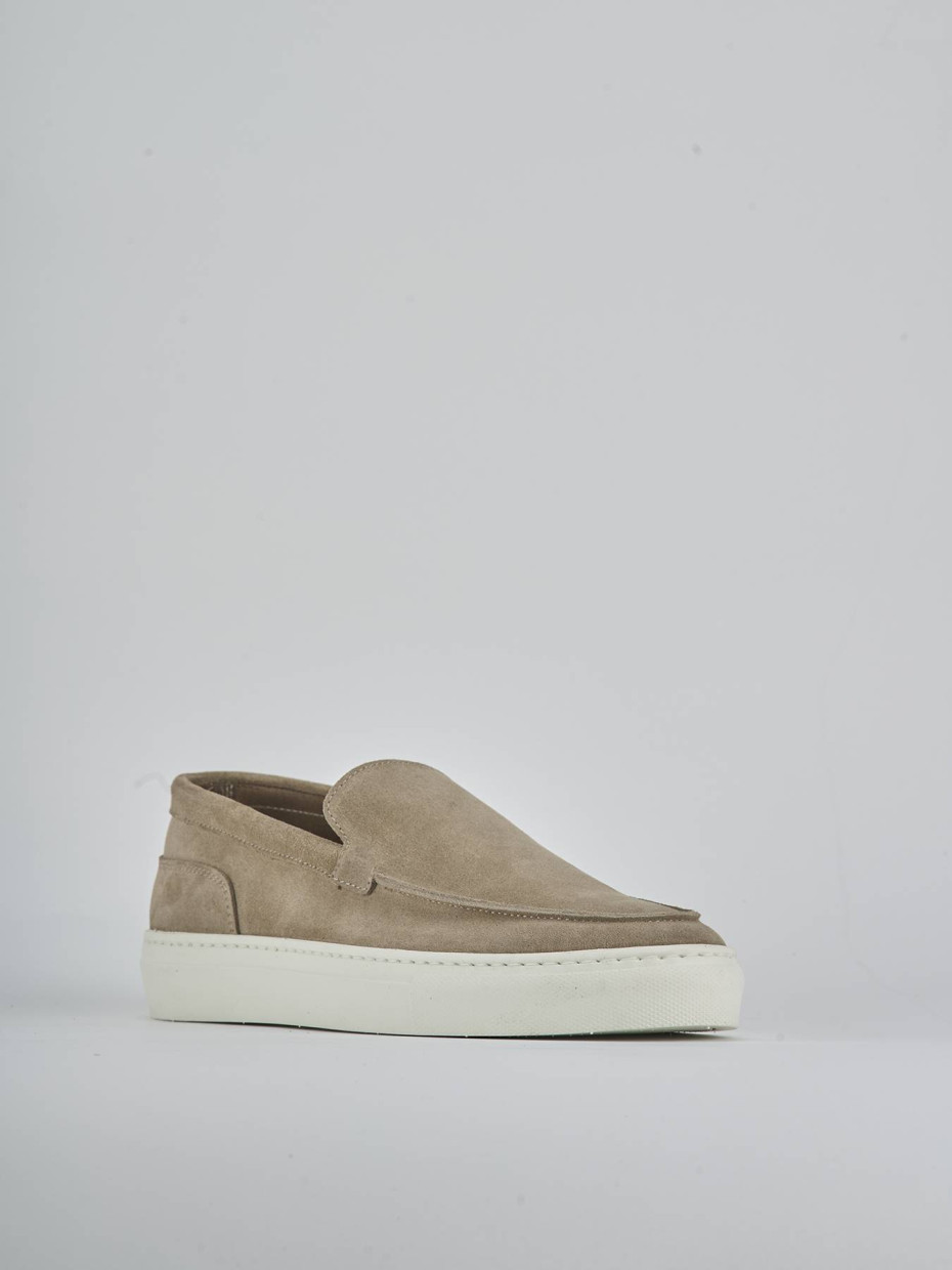 Mocassini camoscio beige