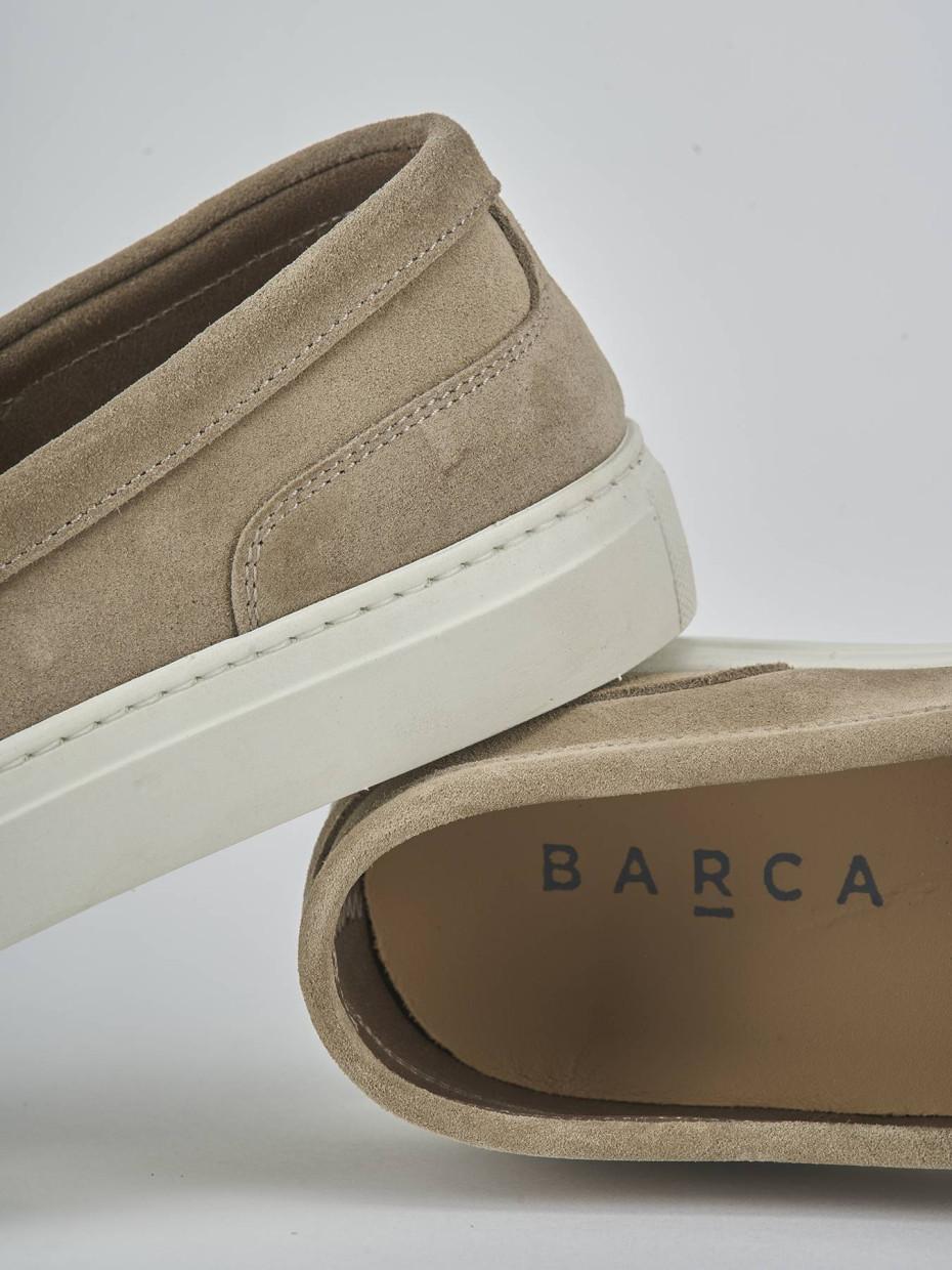 Mocassini camoscio beige