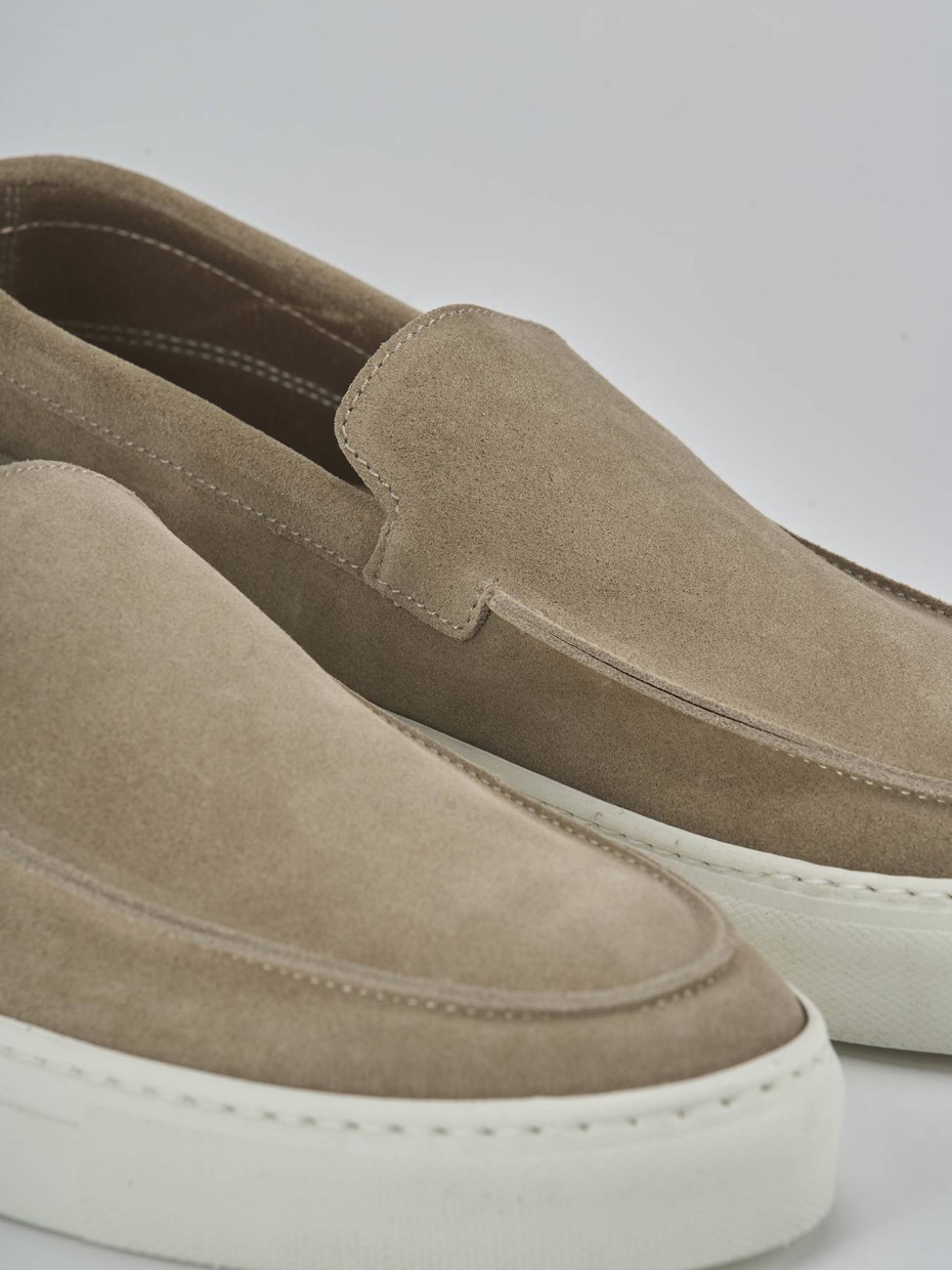 Mocassini camoscio beige