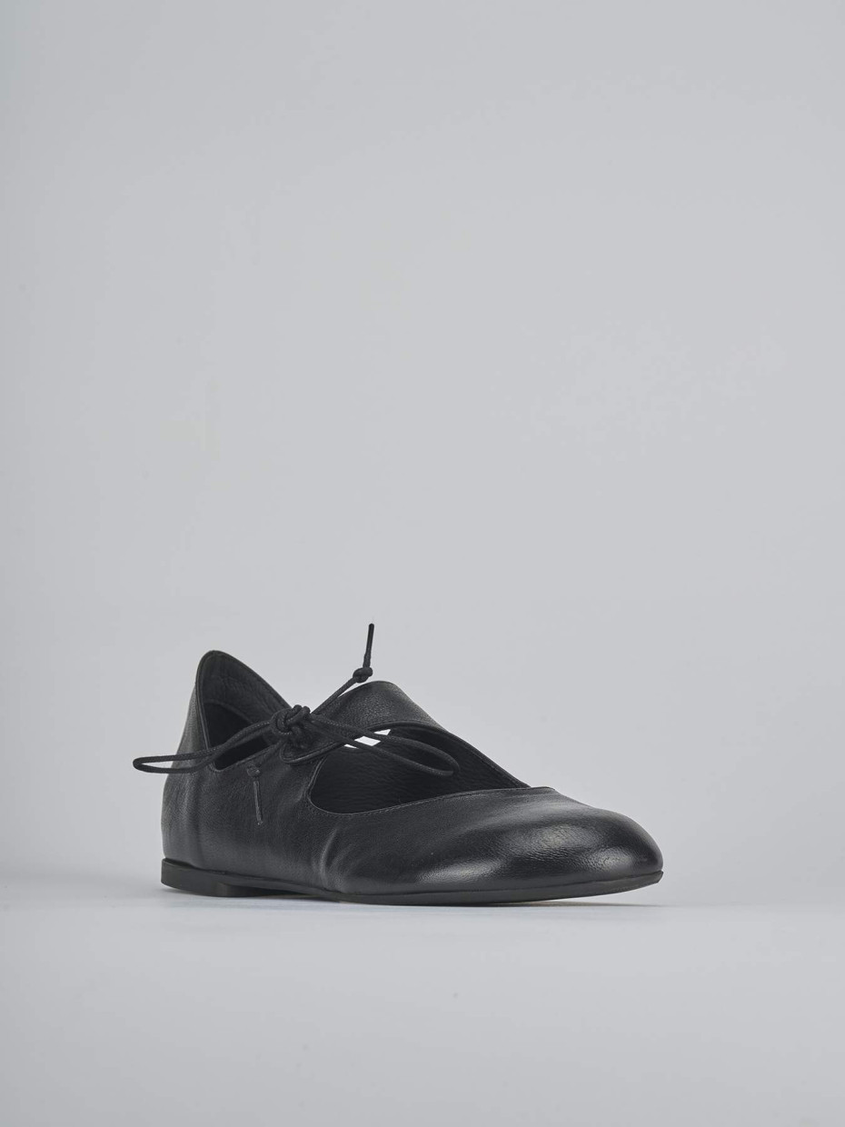 Ballerine tacco 1cm pelle nero