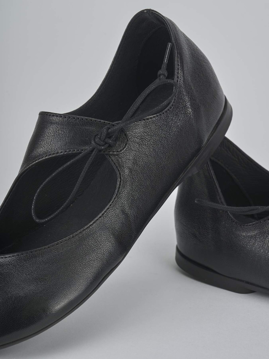Ballerine tacco 1cm pelle nero