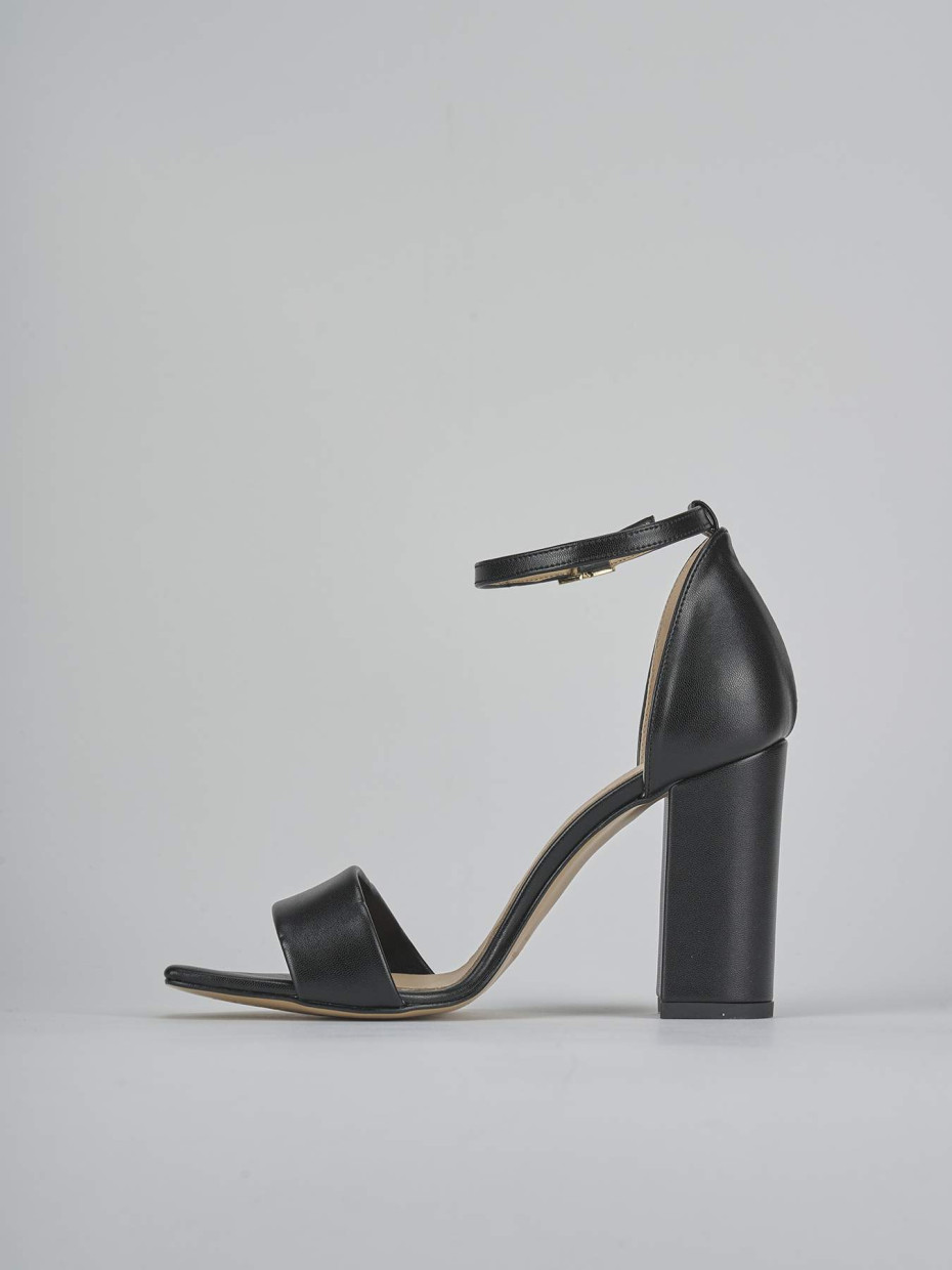 Sandali tacco 9cm pelle nero