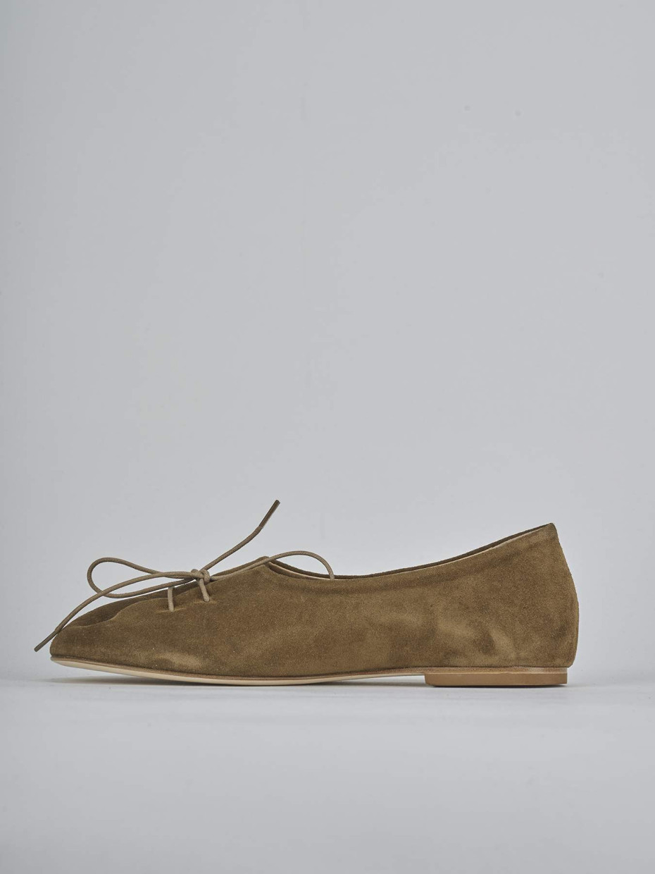 Ballerine tacco 1cm camoscio beige