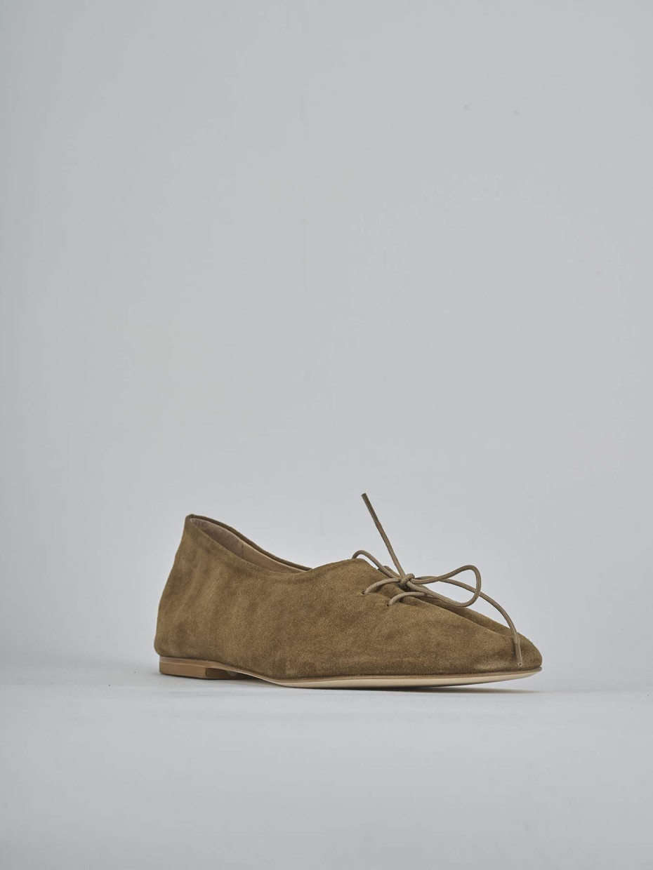 Ballerine tacco 1cm camoscio beige