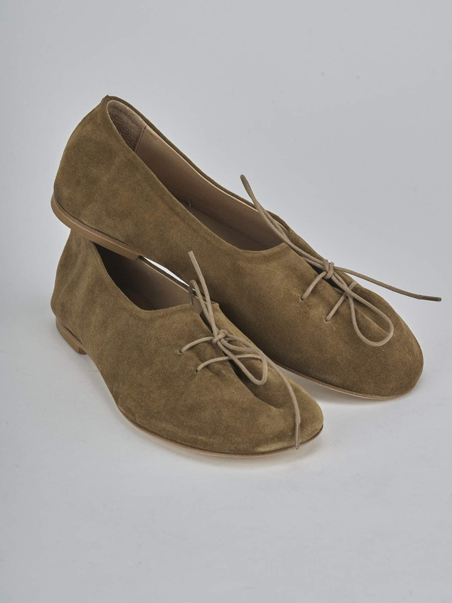 Ballerine tacco 1cm camoscio beige
