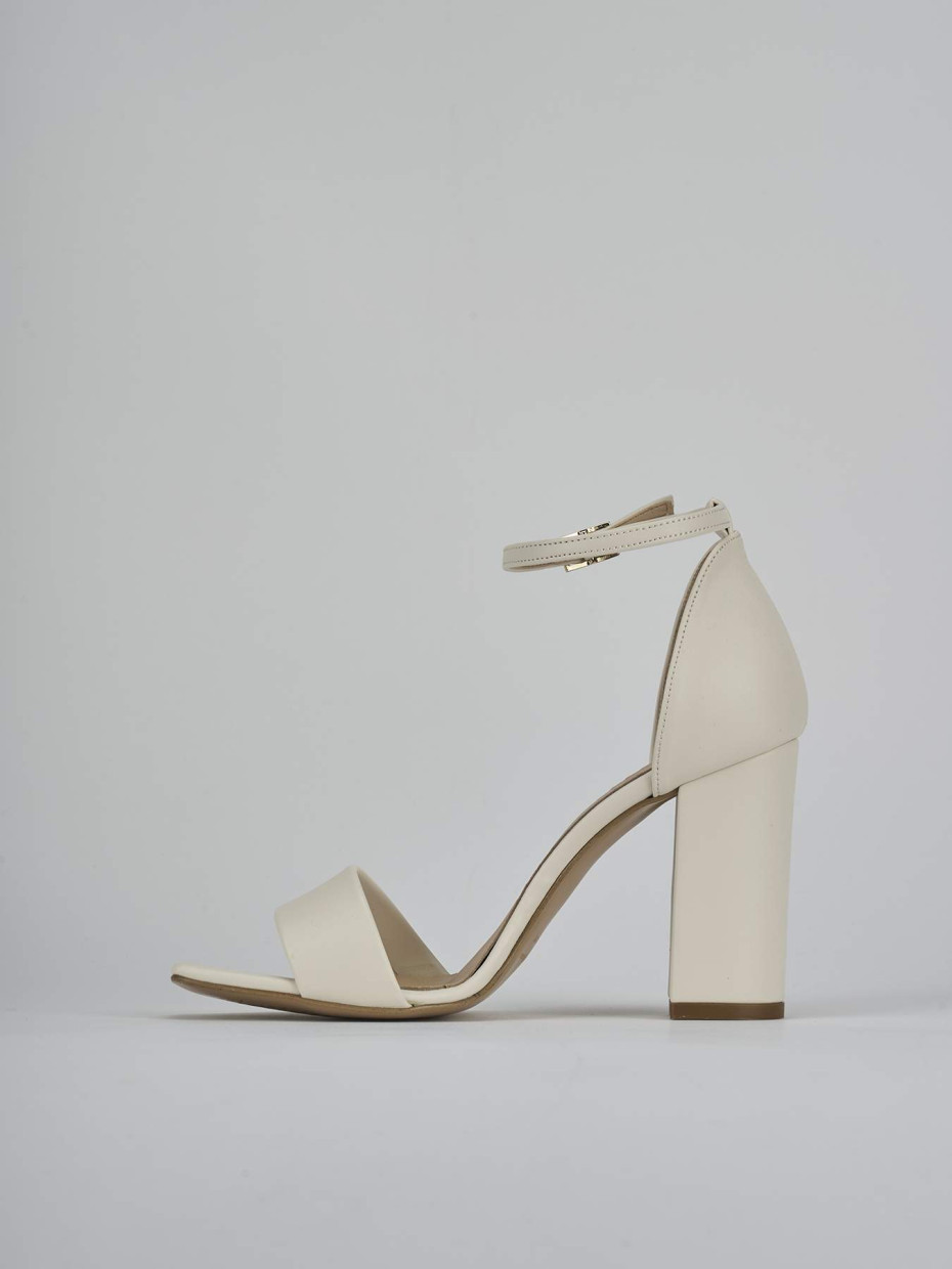 Sandali tacco 9cm pelle beige