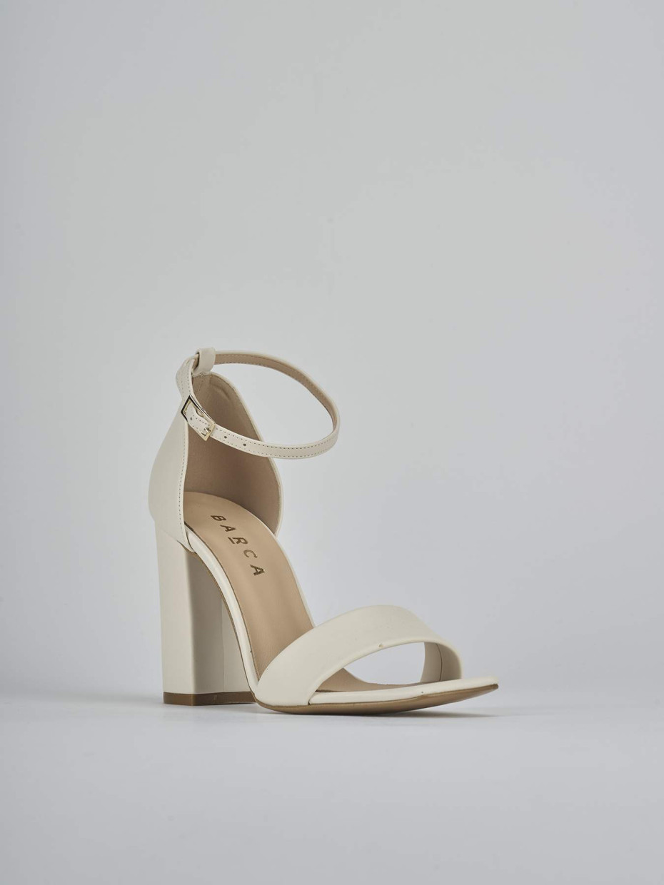 Sandali tacco 9cm pelle beige