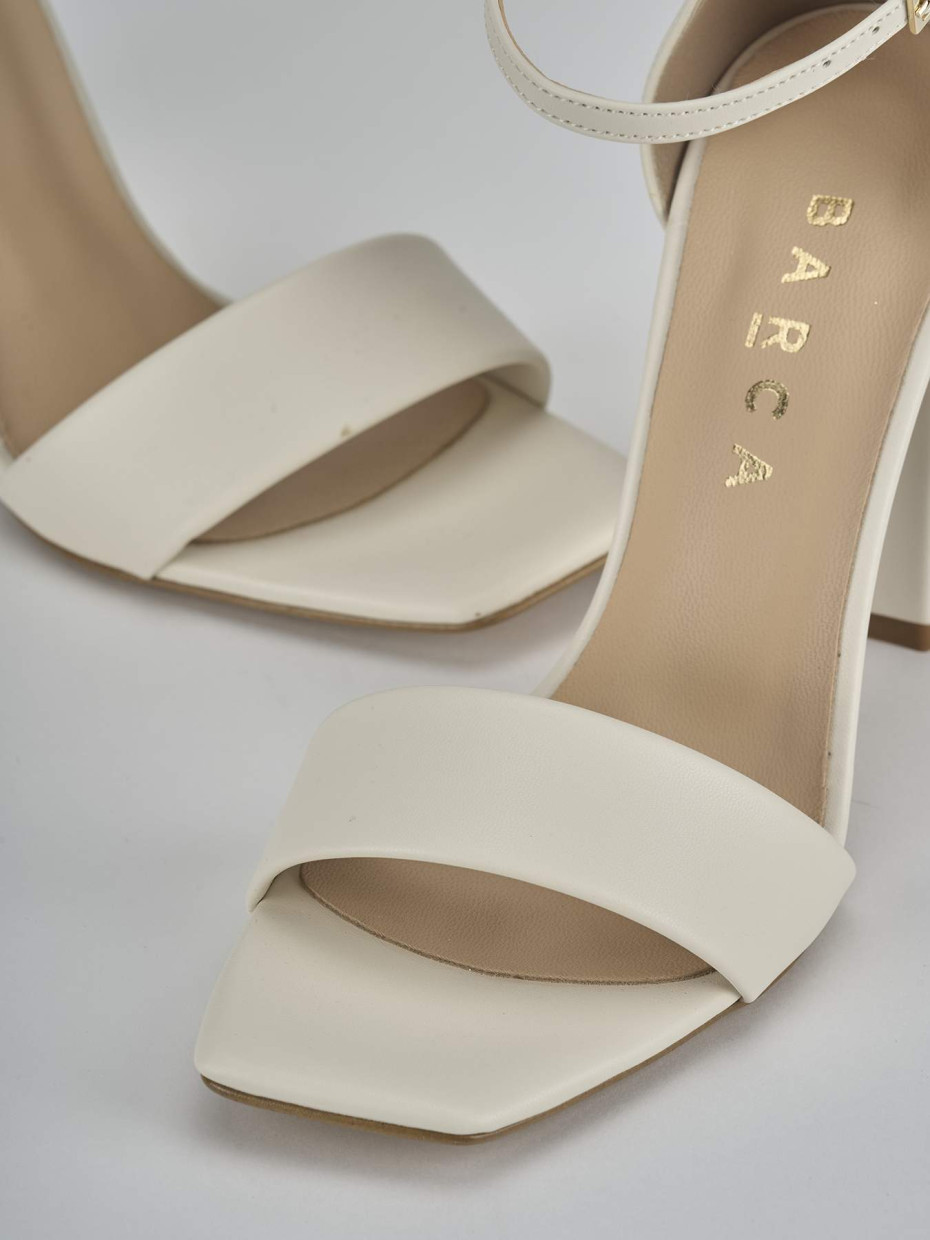 Sandali tacco 9cm pelle beige