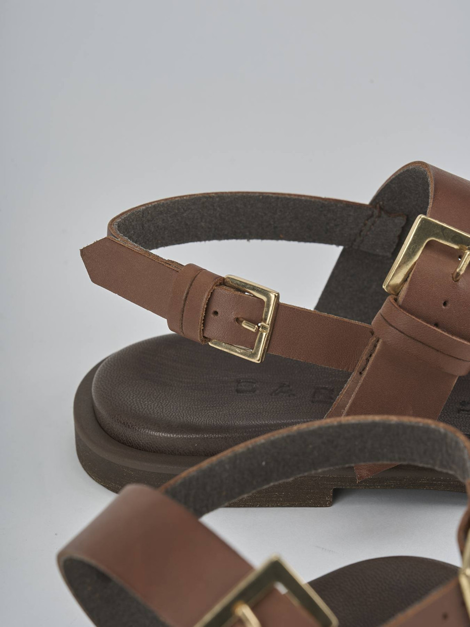 Sandali tacco 1cm pelle testa