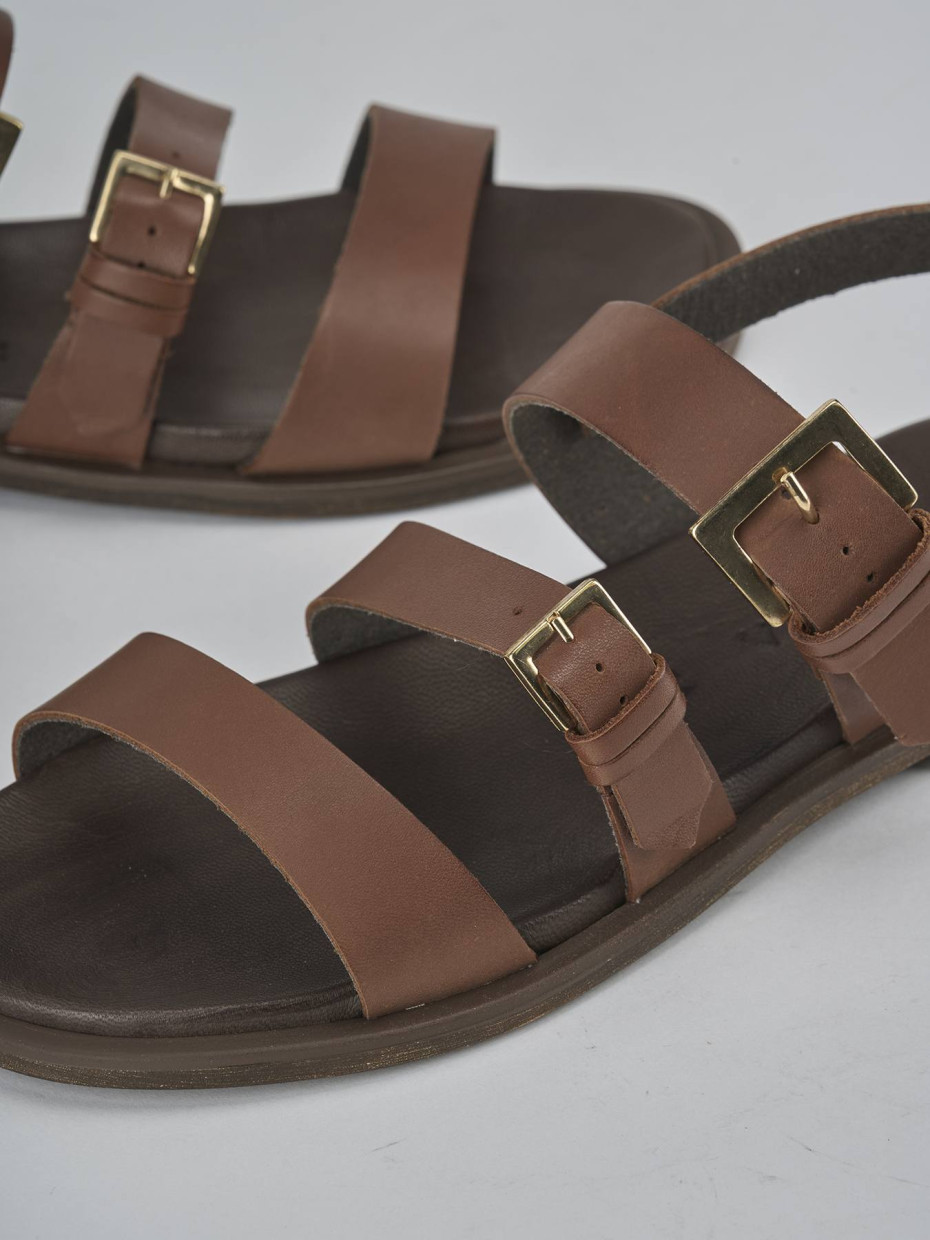 Sandali tacco 1cm pelle testa