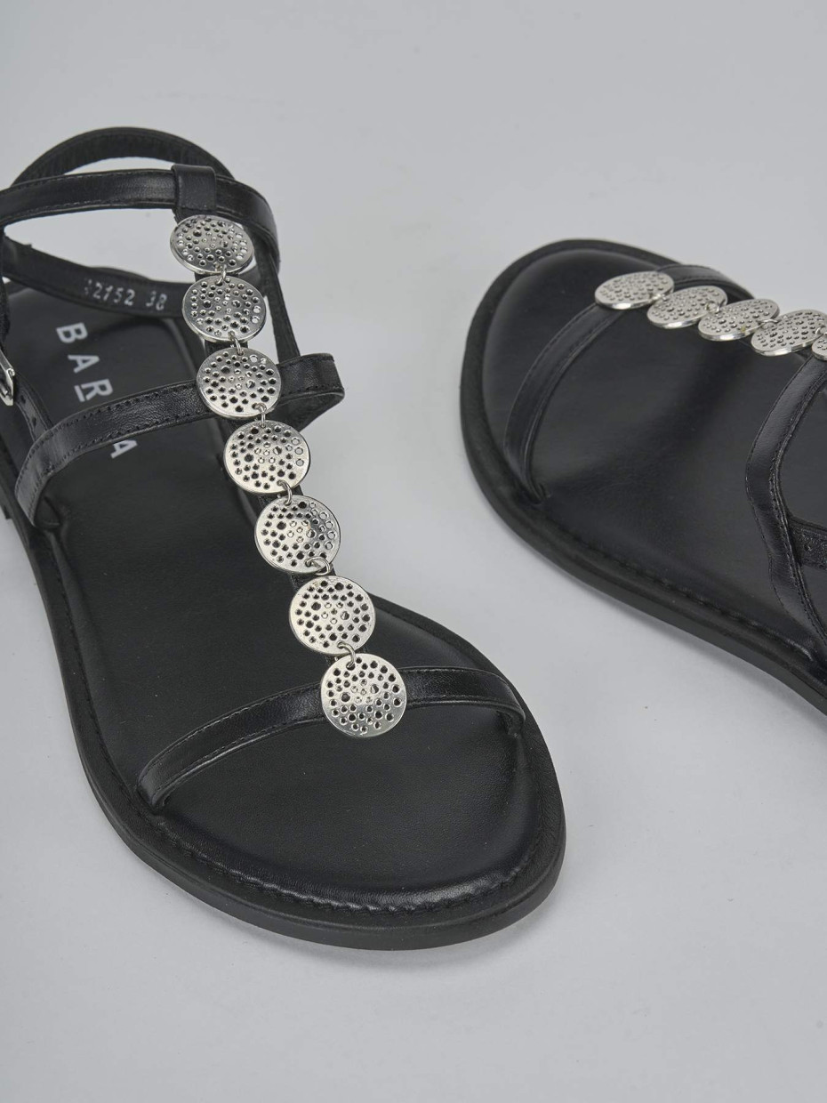 Sandali tacco 1cm pelle nero