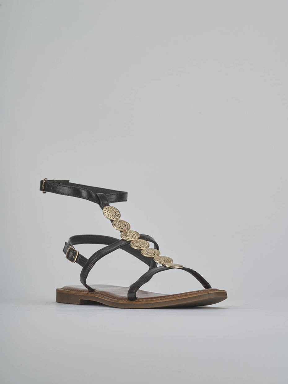 Sandali tacco 1cm pelle testa