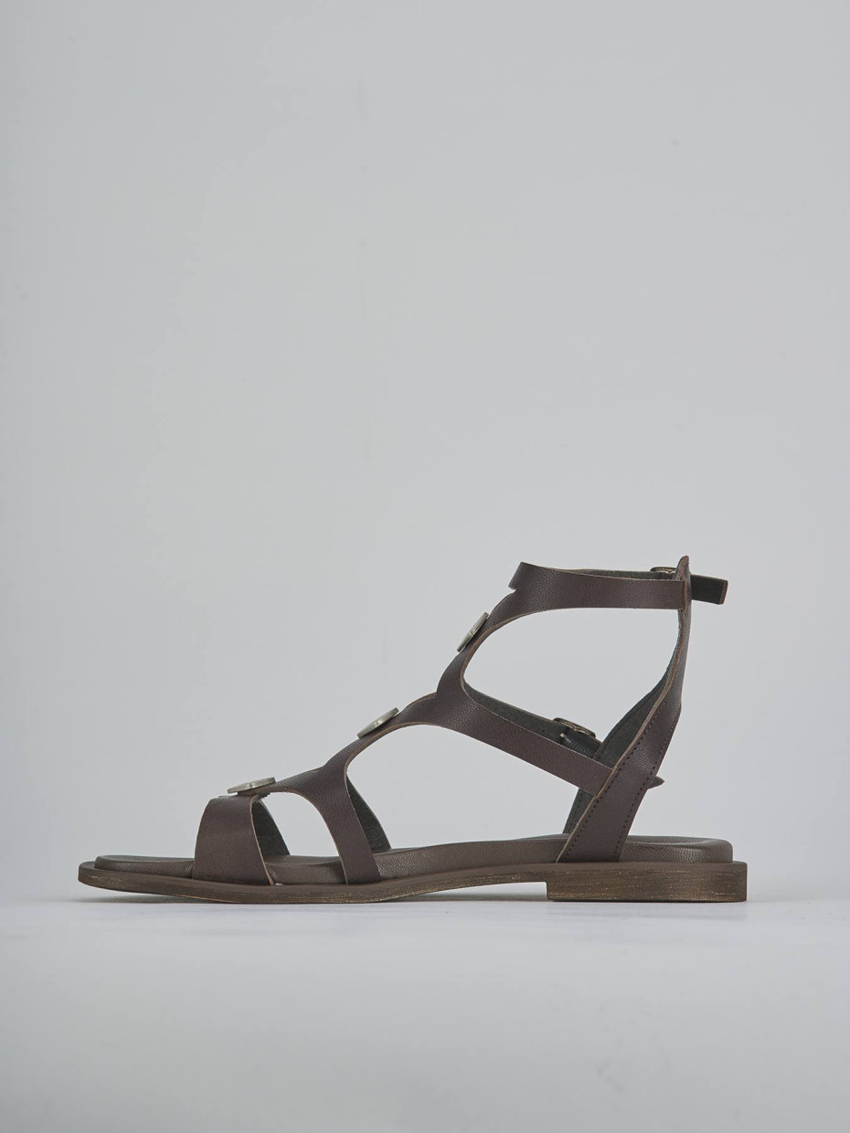 Sandali tacco 1cm pelle testa
