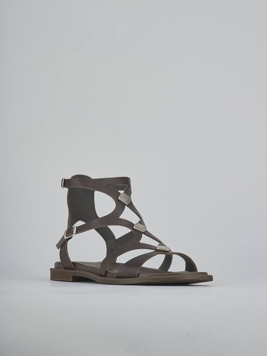 Sandali tacco 1cm pelle testa