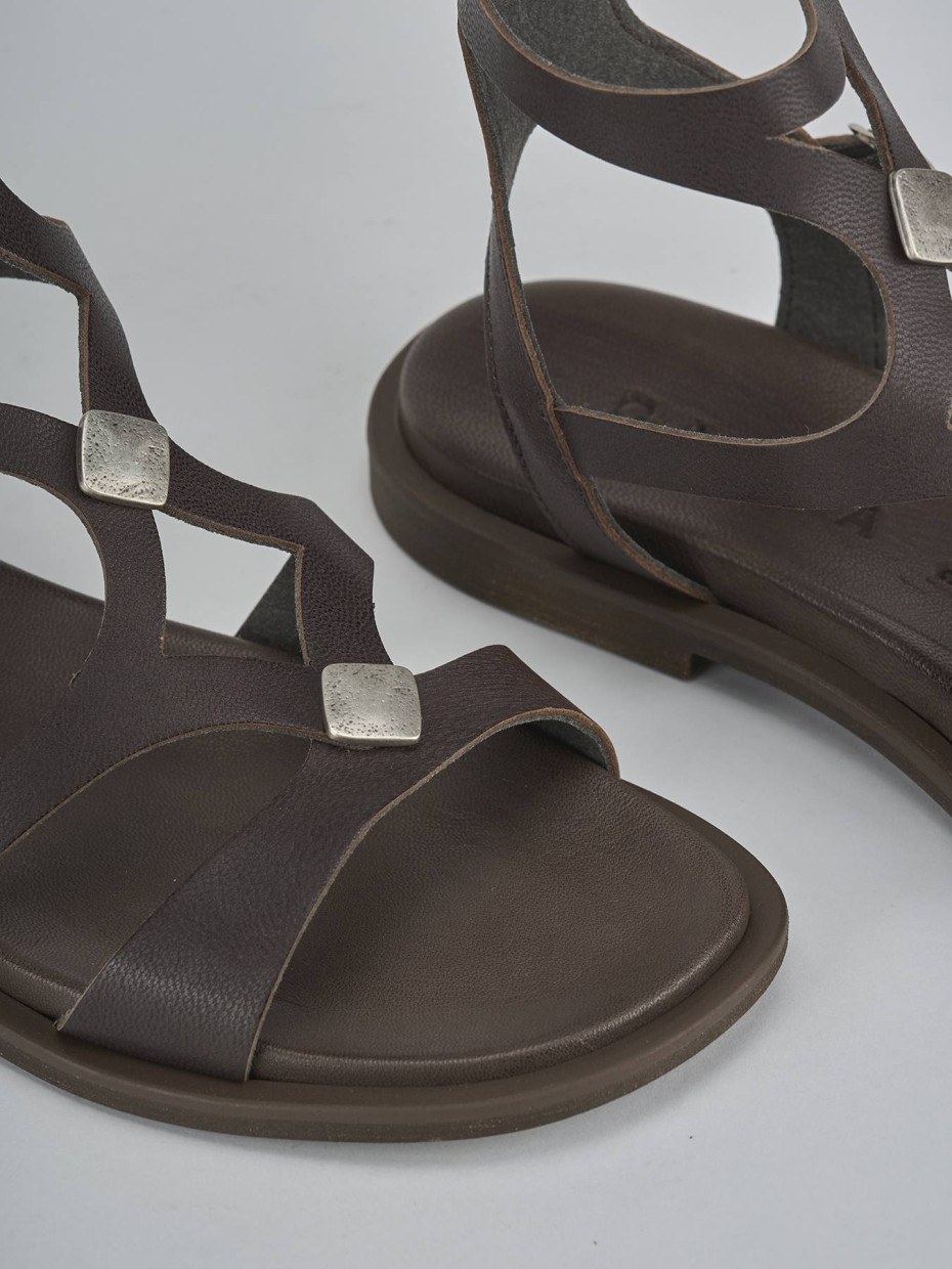 Sandali tacco 1cm pelle testa