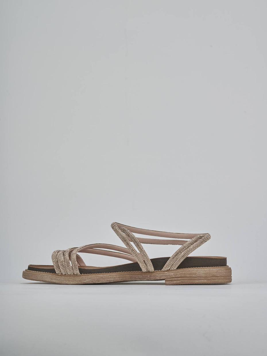 Sandali tacco 2cm pelle bronzo