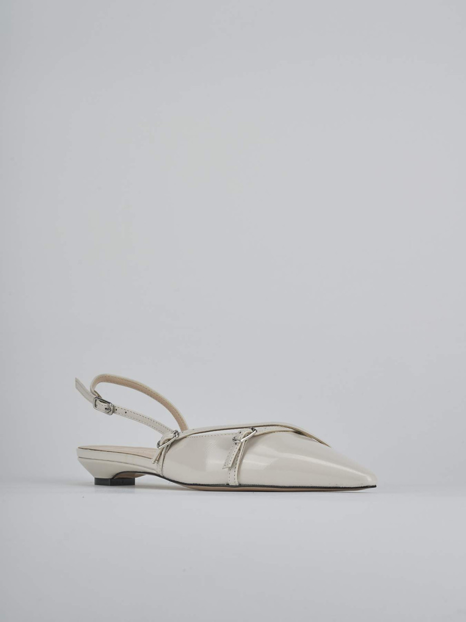 Ballerine tacco 2cm vernice beige
