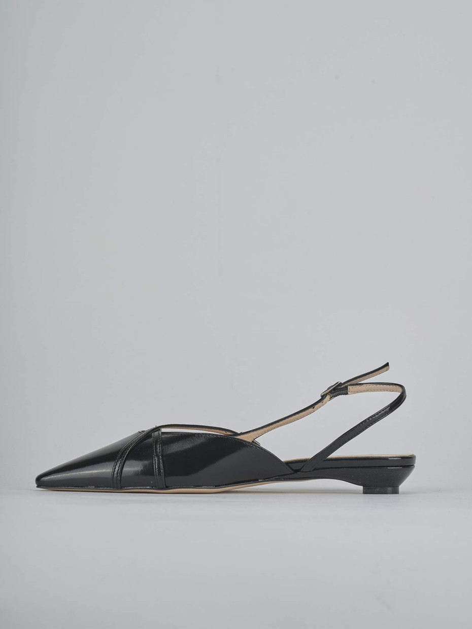Ballerine tacco 2cm vernice nero
