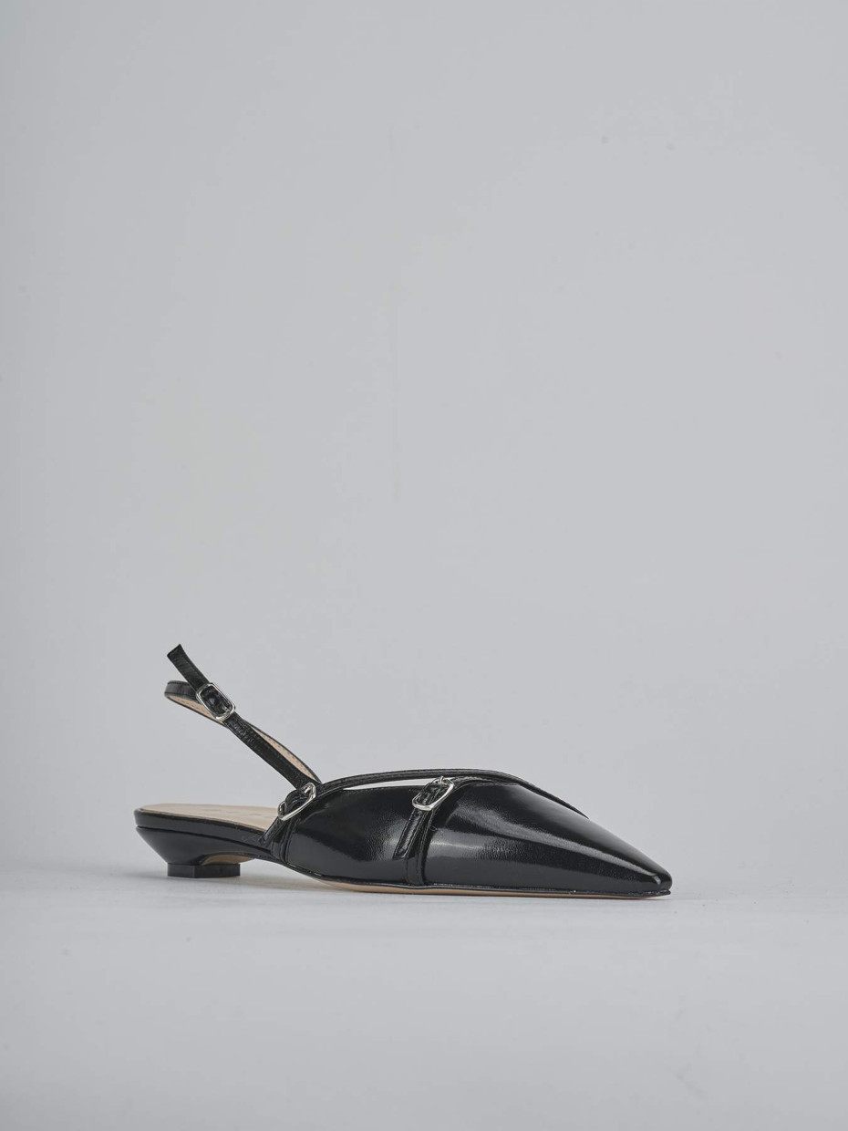 Ballerine tacco 2cm vernice nero