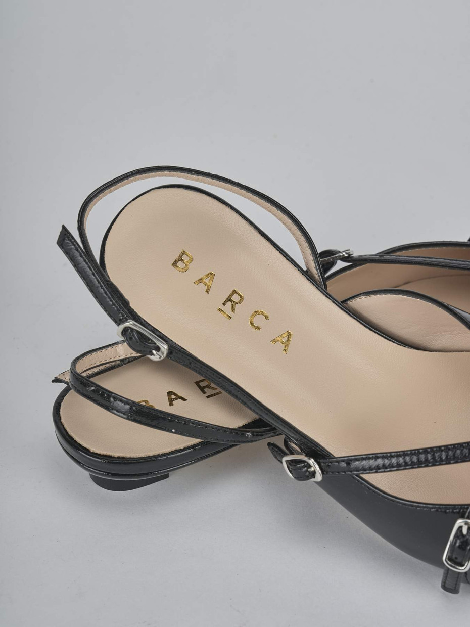 Ballerine tacco 2cm vernice nero