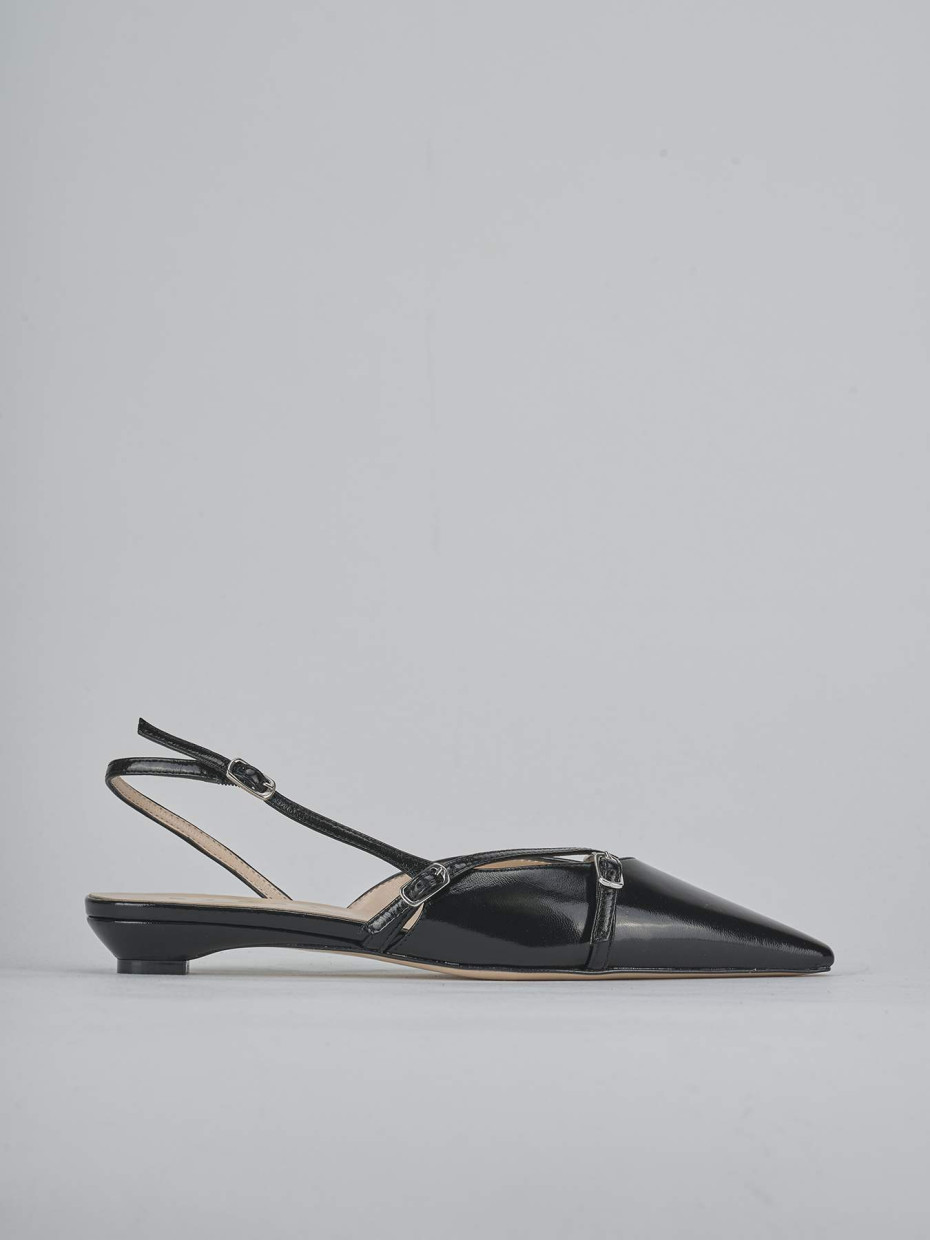 Ballerine tacco 2cm vernice nero