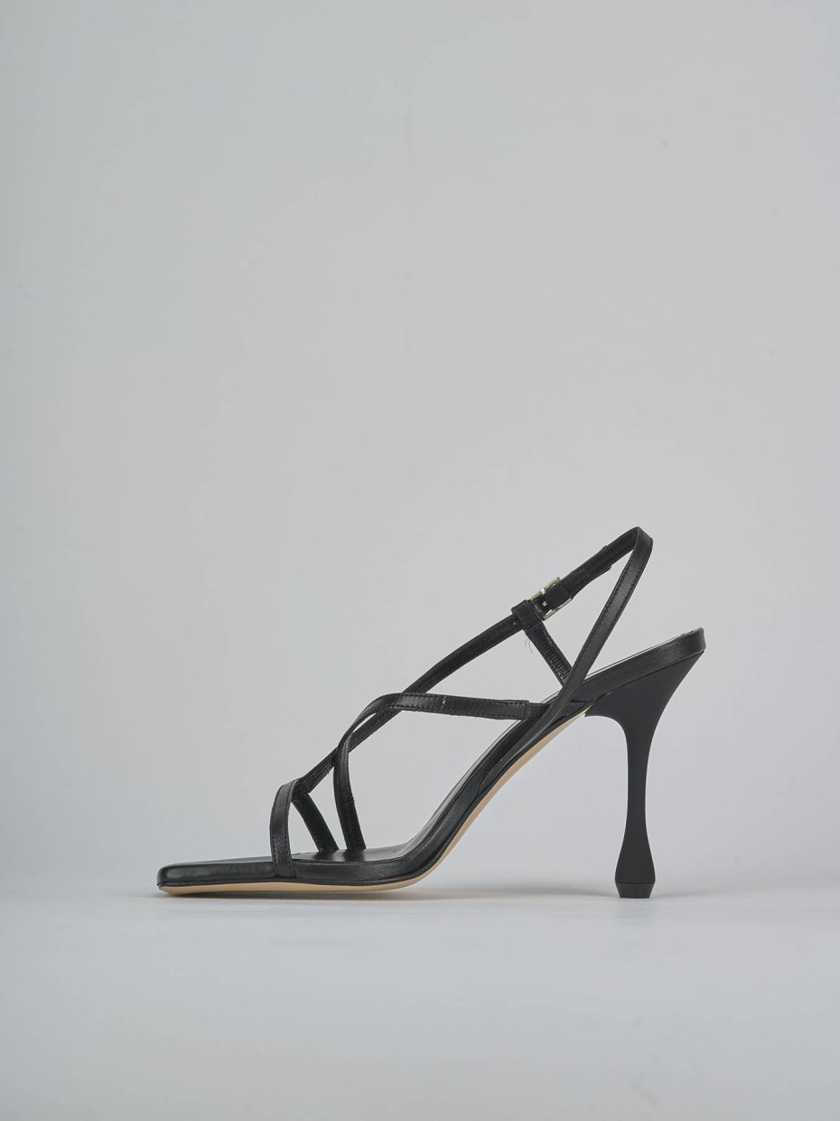 Sandali tacco 10cm pelle nero