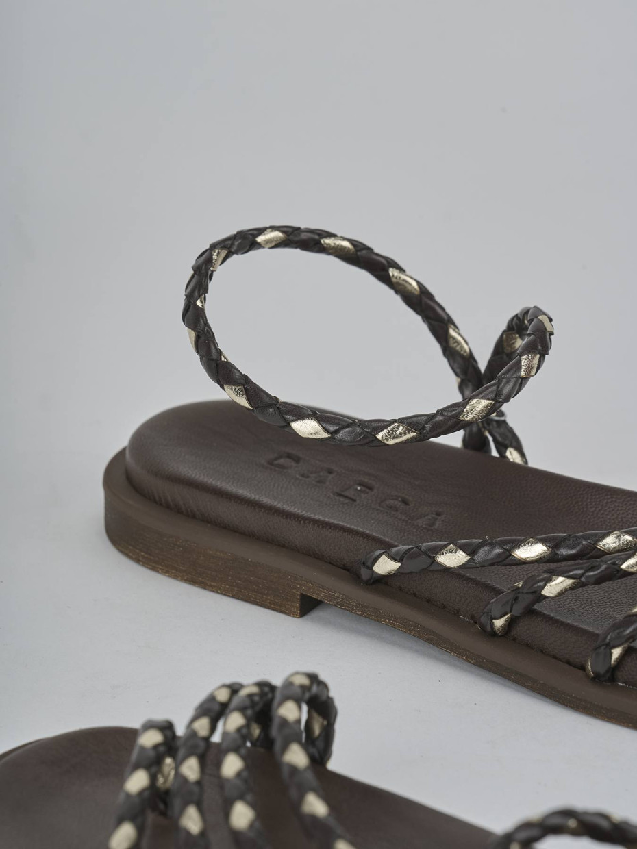 Sandali tacco 1cm pelle testa