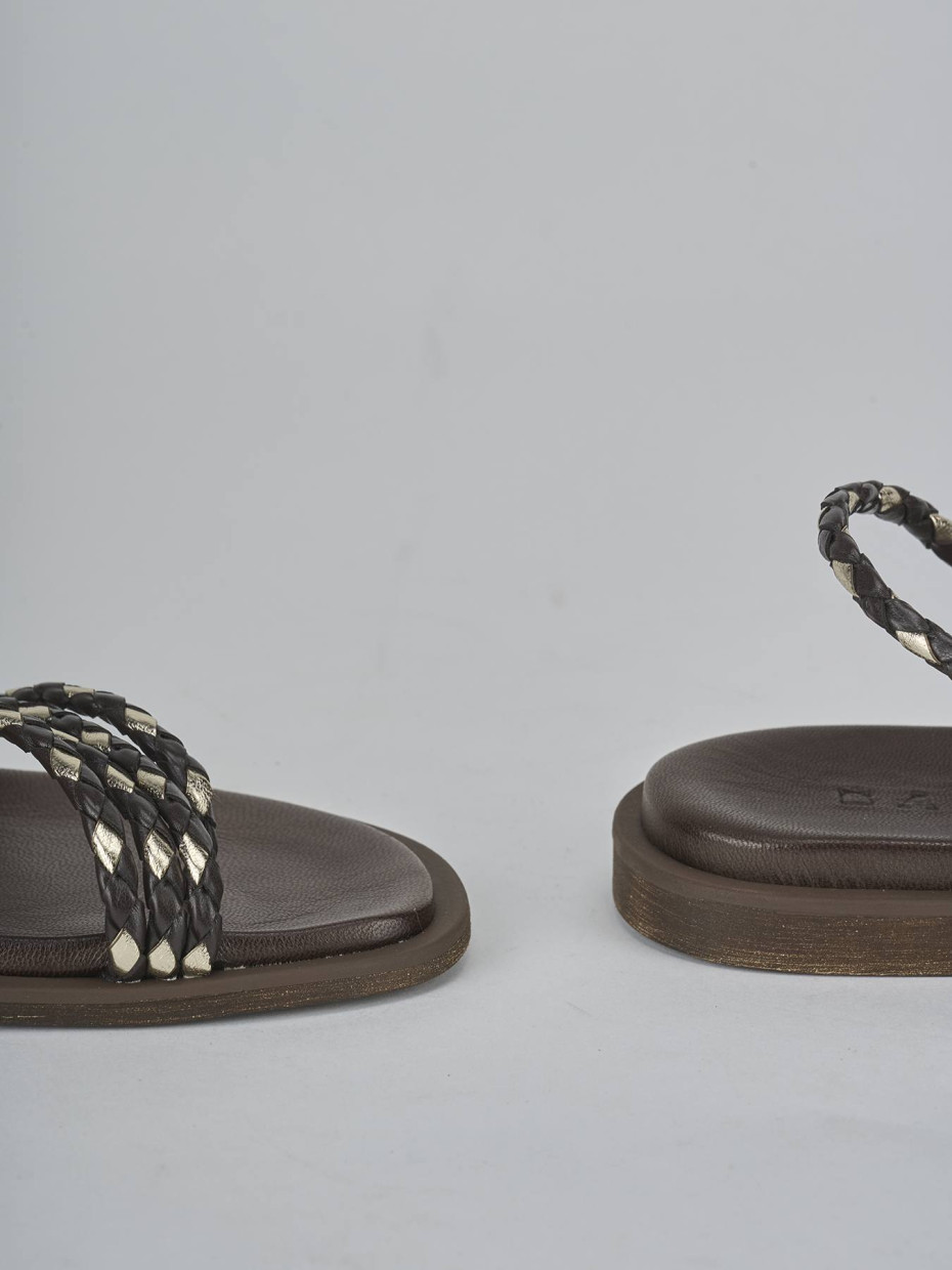Sandali tacco 1cm pelle testa