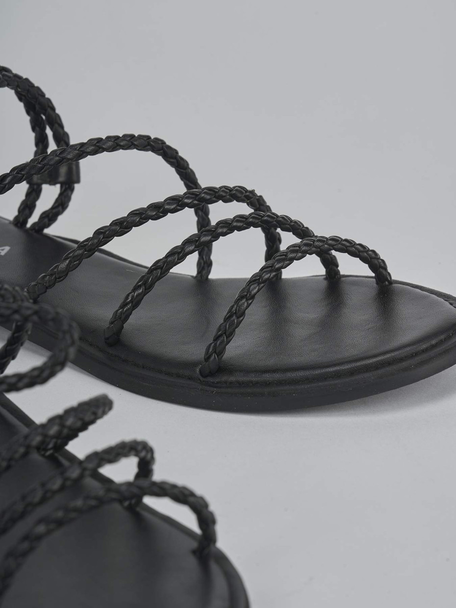 Sandali tacco 1cm pelle nero