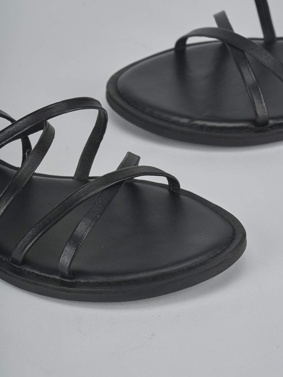 Sandali tacco 1cm pelle nero