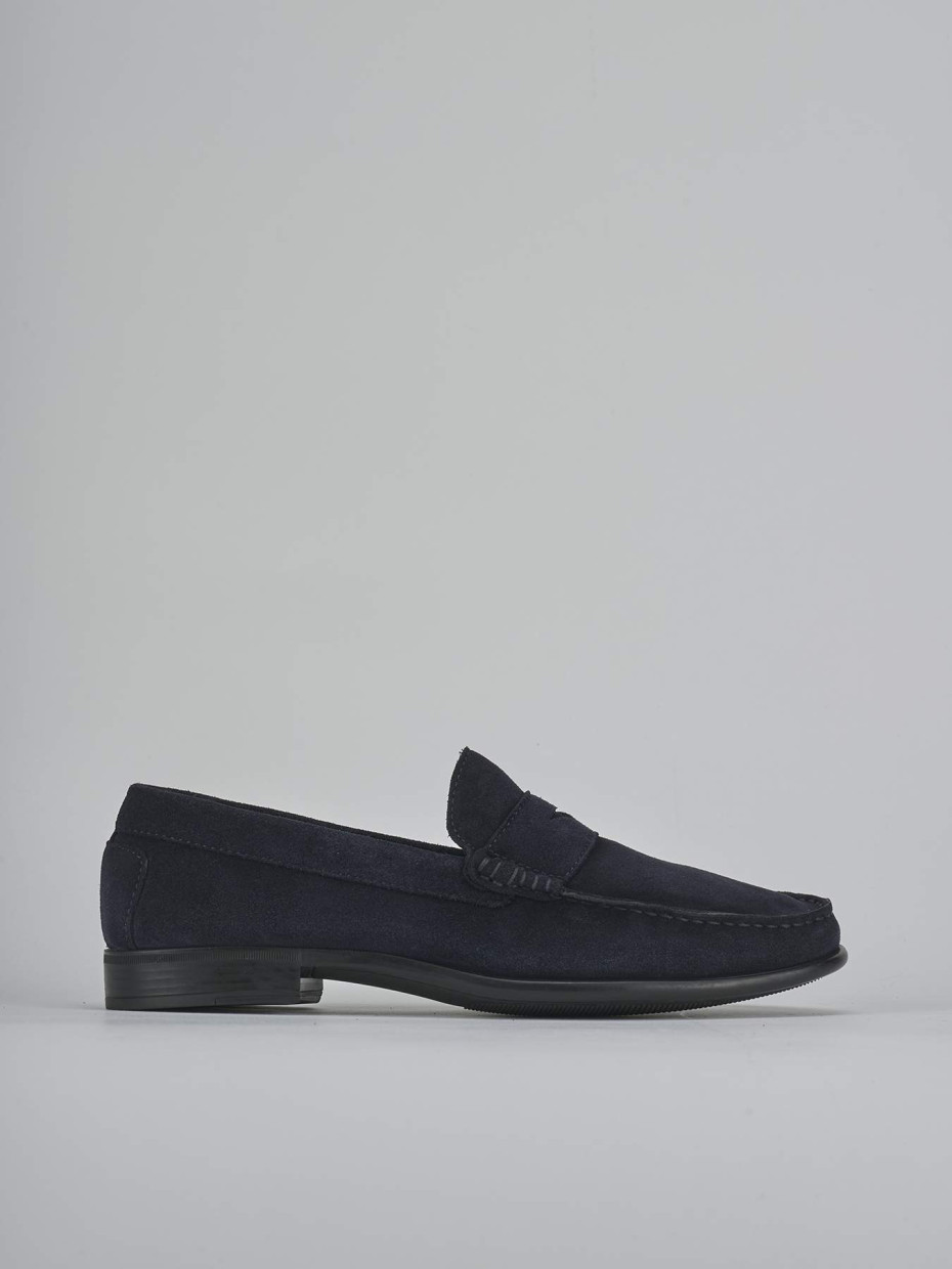 Mocassini camoscio blu