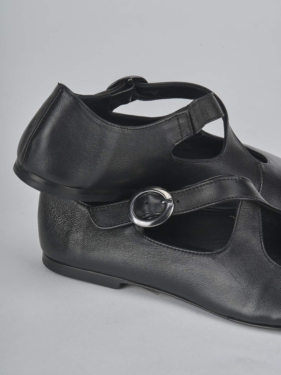 Ballerine tacco 1cm pelle nero
