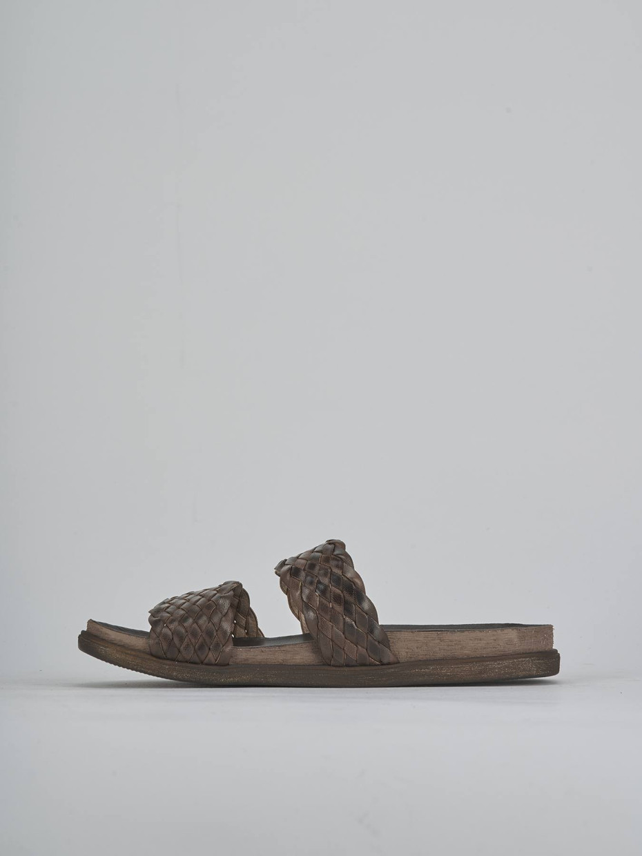 Ciabatte tacco 1cm pelle testa