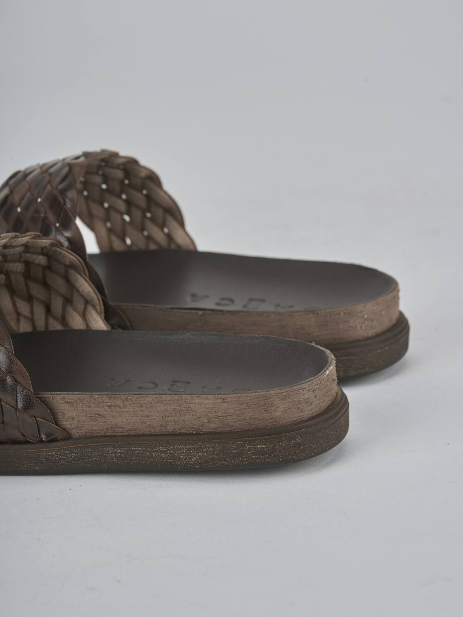 Ciabatte tacco 1cm pelle testa