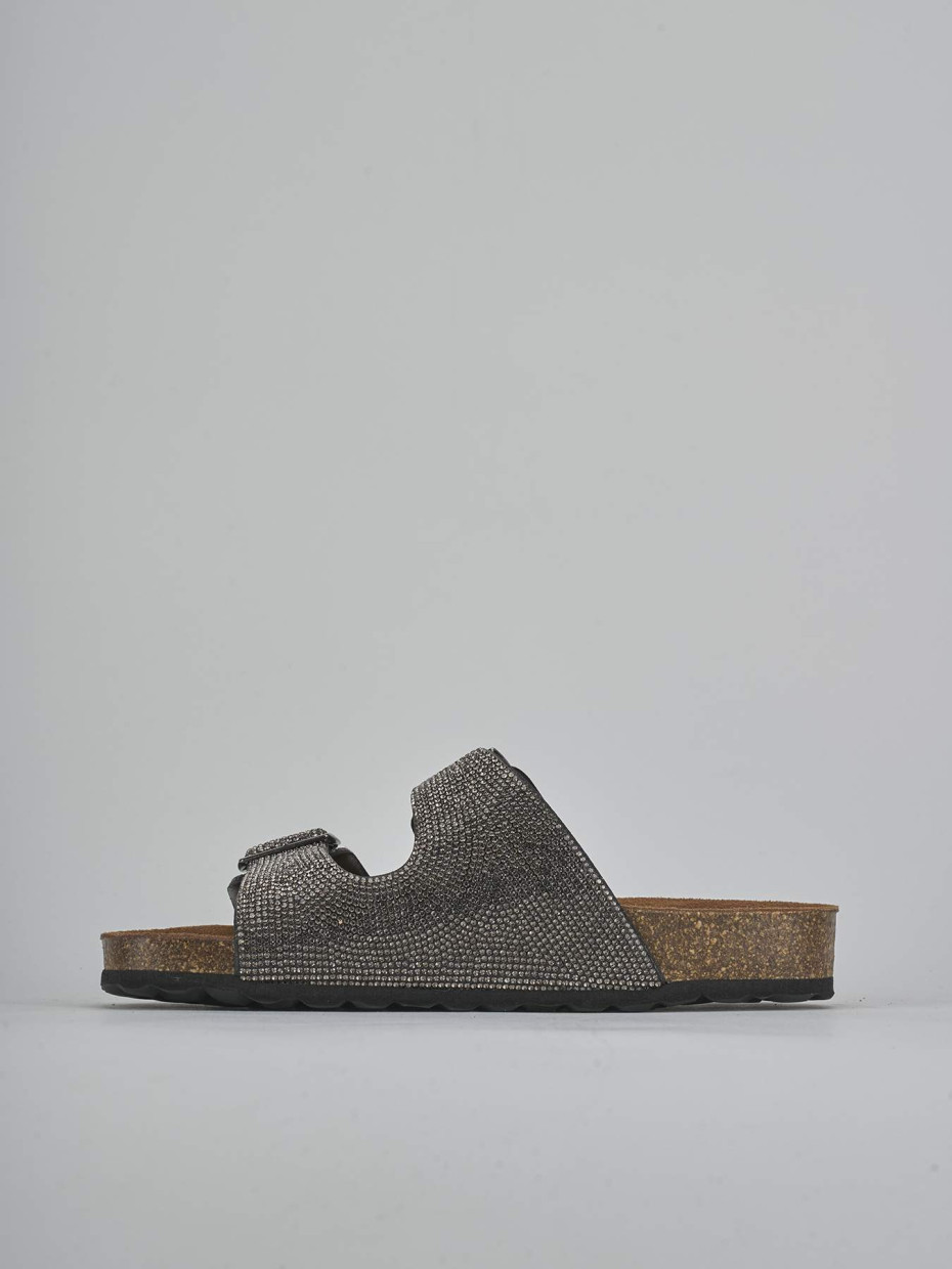 Ciabatte tacco 1cm pelle nero