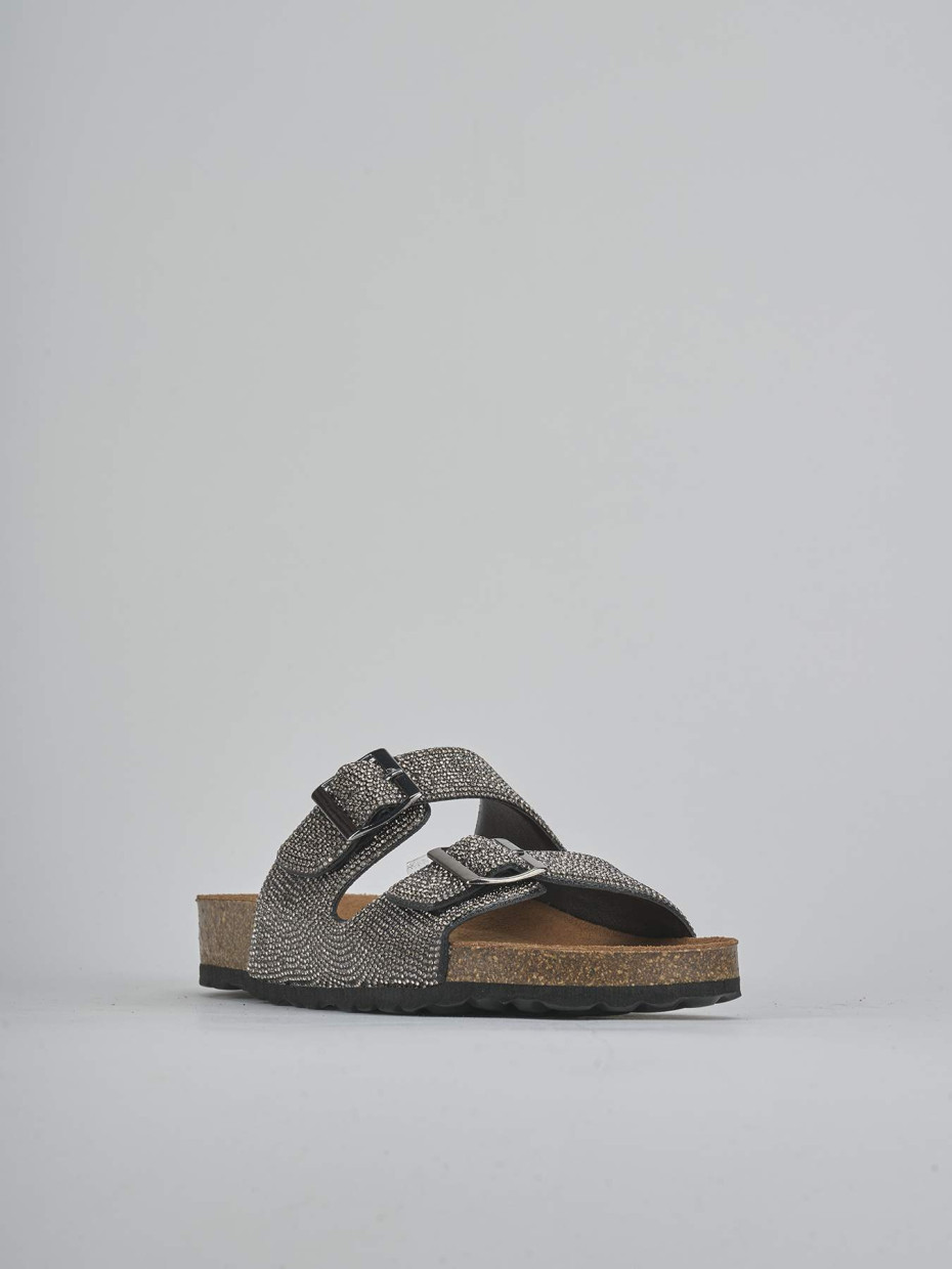 Ciabatte tacco 1cm pelle nero