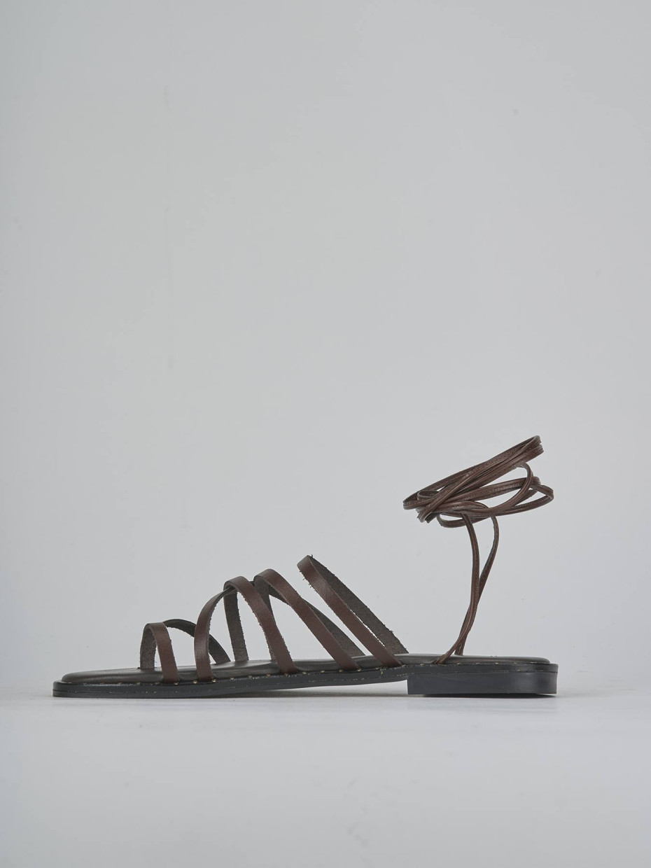 Sandali tacco 1cm pelle testa