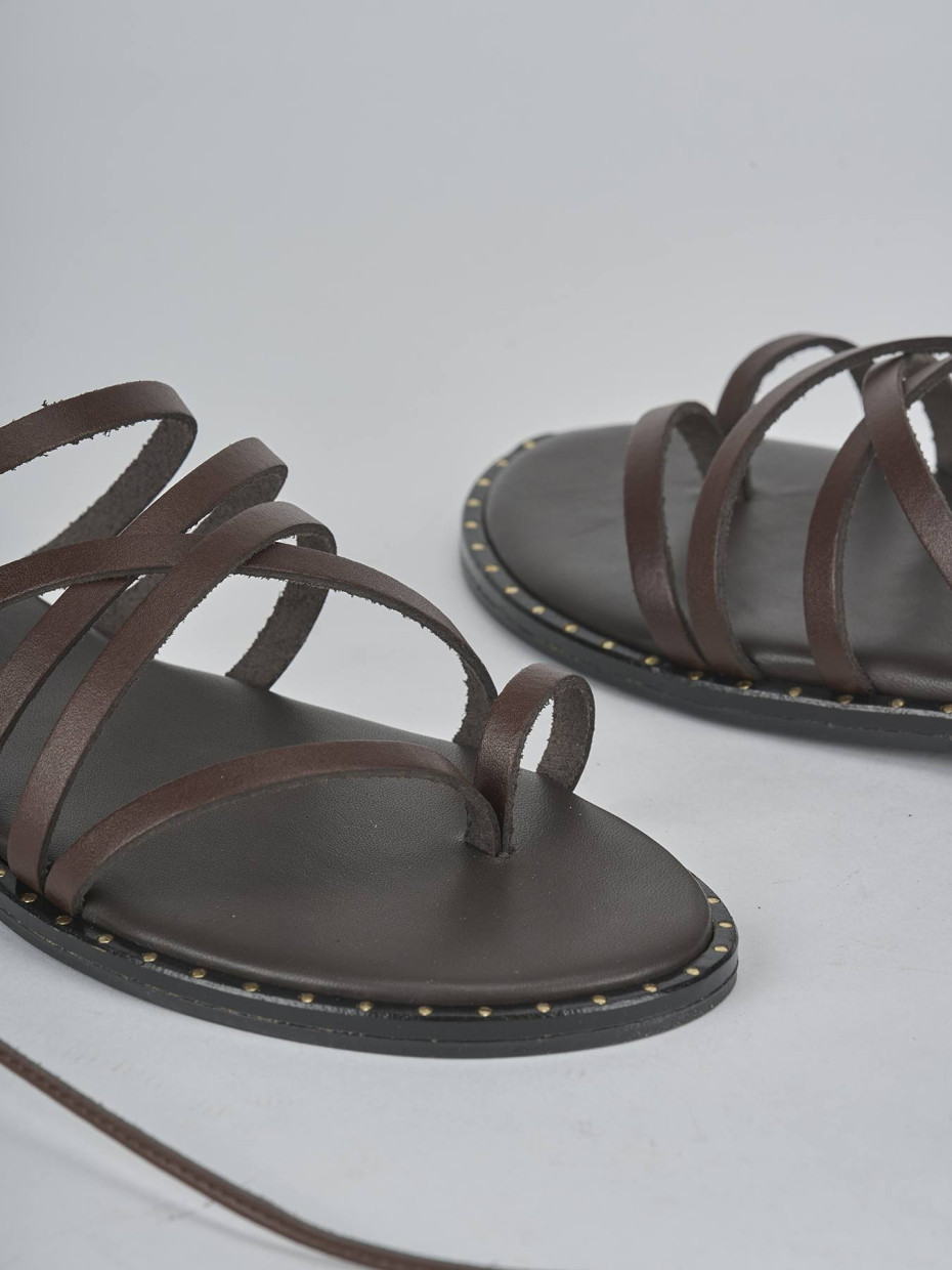 Sandali tacco 1cm pelle testa