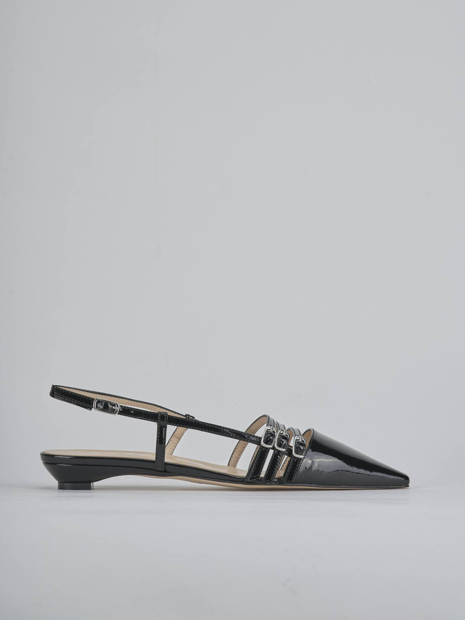 Ballerine tacco 2cm vernice nero