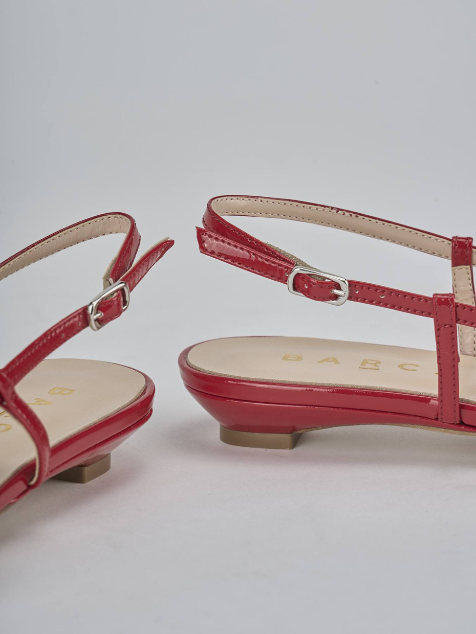 Ballerine tacco 2cm vernice rosso